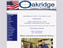 Tablet Screenshot of oakridgecustomfinishing.com